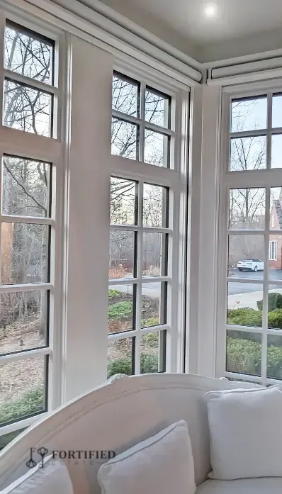 Single hung operable ballistic residential windows